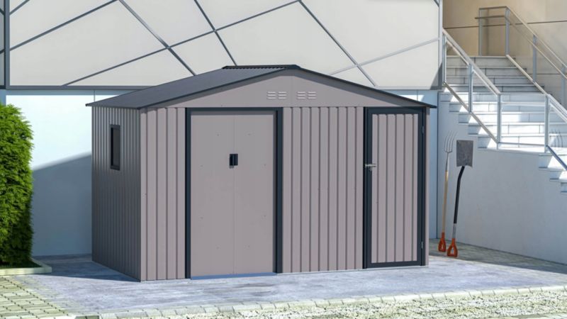 Domek Ogrodowy Narzędziowy na Narzędzia Szopa FALCON 340x194cm Metalowy XL 1 szt