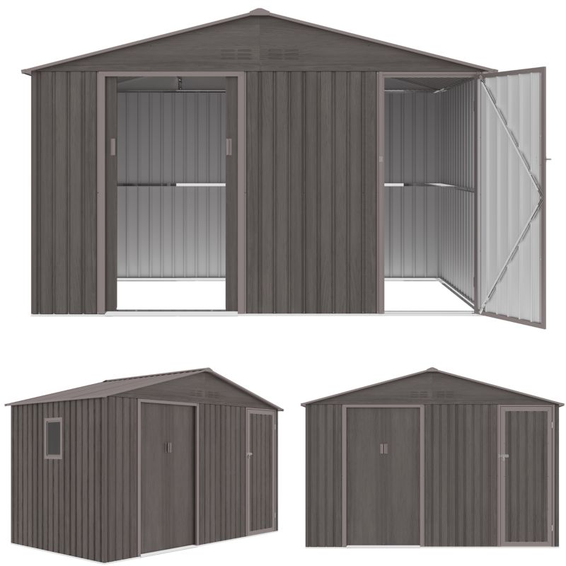 Domek Ogrodowy Narzędziowy na Narzędzia Szopa FALCON 340x194x220cm Metalowy 1 szt
