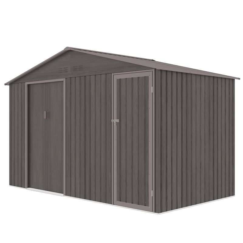 Domek Ogrodowy Narzędziowy na Narzędzia Szopa FALCON 340x194x220cm Metalowy 1 szt