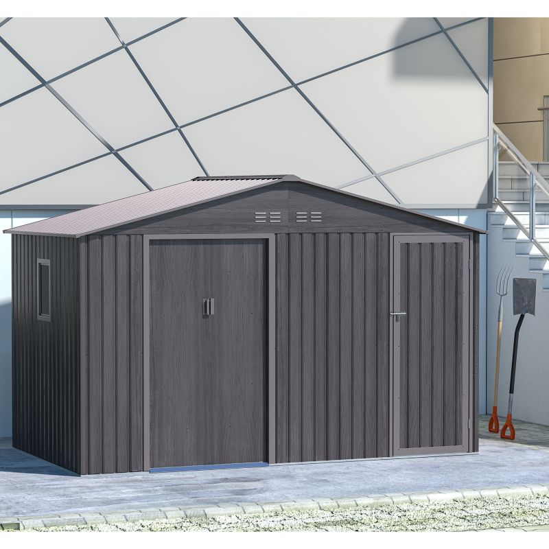Domek Ogrodowy Narzędziowy na Narzędzia Szopa FALCON 340x194x220cm Metalowy 1 szt