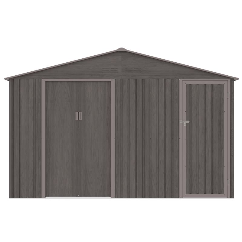 Domek Ogrodowy Narzędziowy na Narzędzia Szopa FALCON 340x194x220cm Metalowy 1 szt