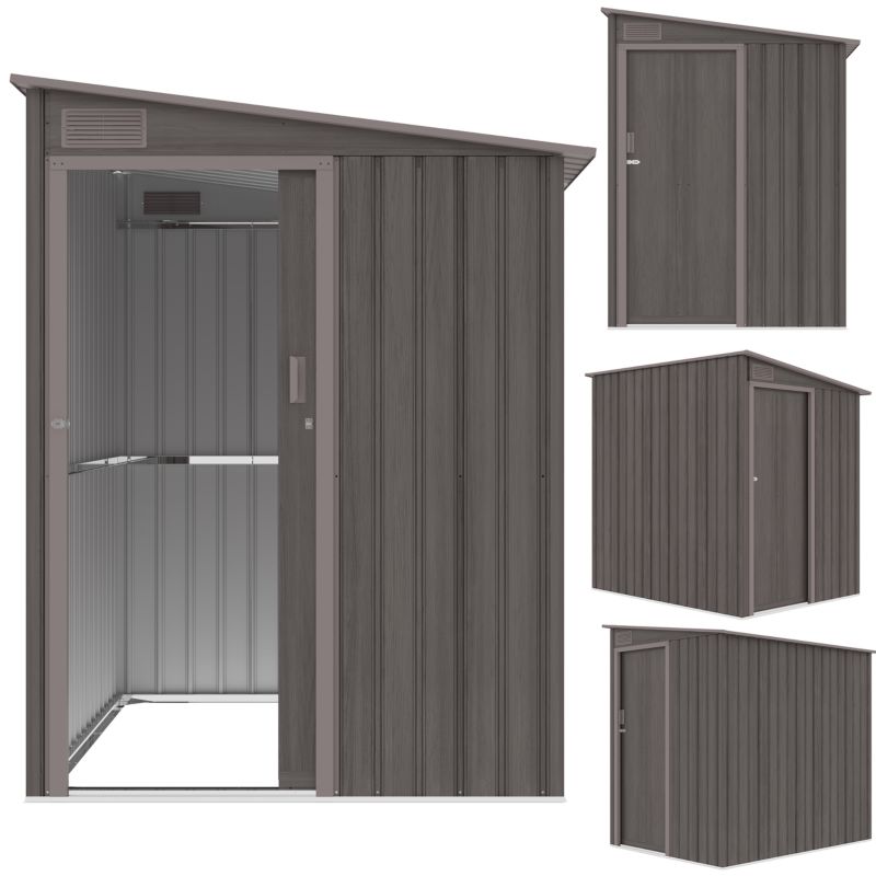 Domek Ogrodowy Narzędziowy na Narzędzia Szopa JASPER 150x194cm Metalowy 1 szt