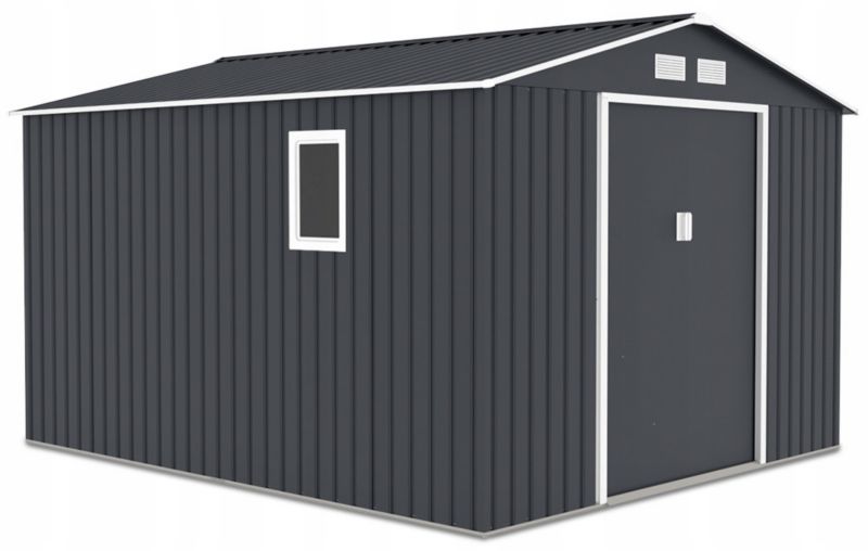 Domek Ogrodowy Narzędziowy Schowek Szopa HUDSON 319x277cm Metalowy Blaszak 1 szt