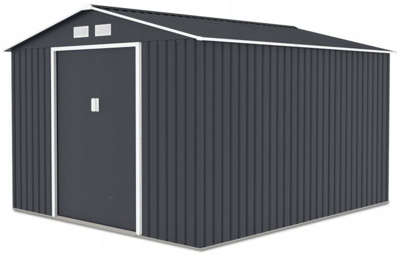 Domek Ogrodowy Narzędziowy Schowek Szopa HUDSON 319x277cm Metalowy Blaszak 1 szt