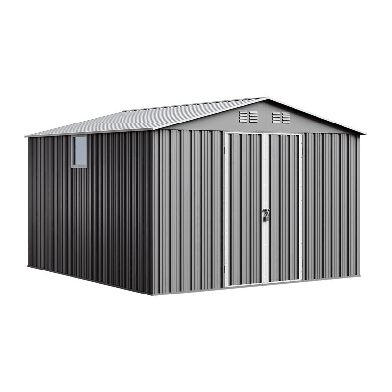 Domek ogrodowy NORDVIC Thor 2830 x 3130 mm, uchylne drzwi, Light Grey 1 ...