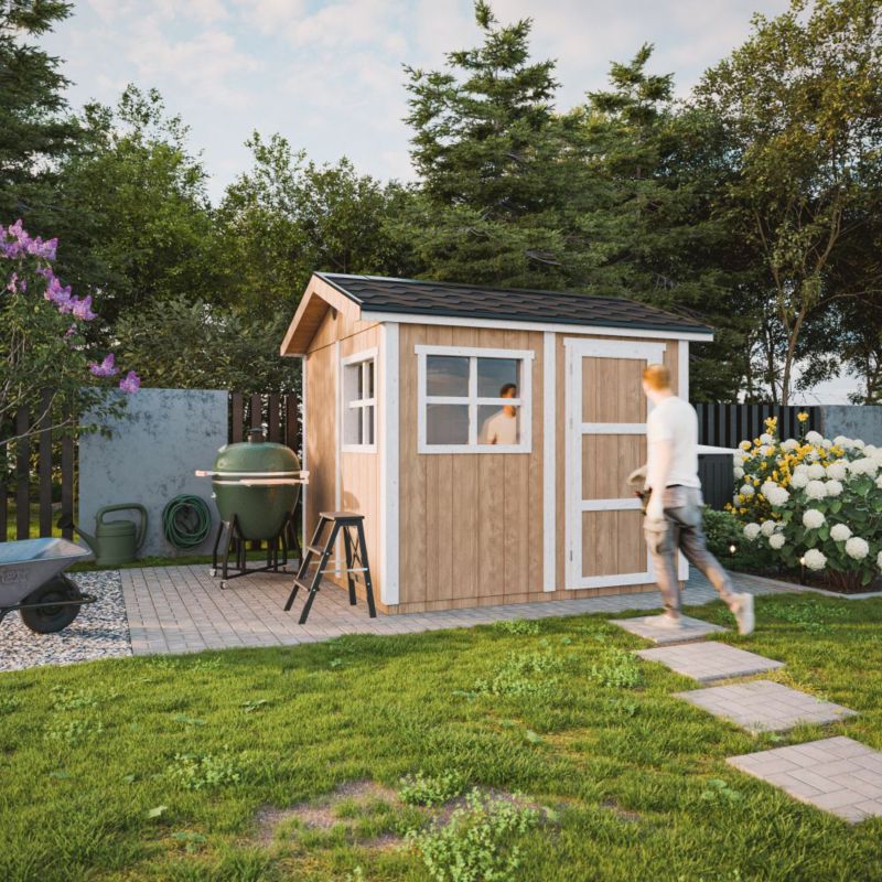 Domek ogrodowy Timbela M913-CAVERN STEEL 5.9 m² LP Smartside z podłogą i gontem bitumicznym 1 szt.