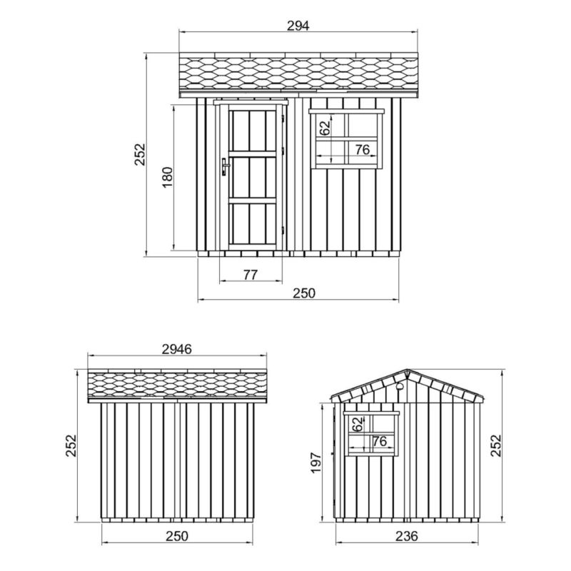 Domek ogrodowy Timbela M913-CAVERN STEEL 5.9 m² LP Smartside z podłogą i gontem bitumicznym 1 szt.