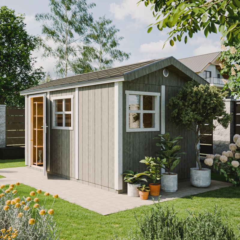 Domek ogrodowy Timbela M914 8.68 m² LP Smartside z podłogą i gontem bitumicznym 1 szt.