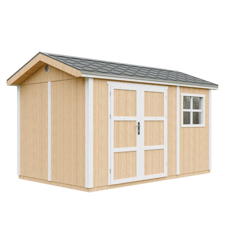 Domek ogrodowy Timbela M914A-HARVEST HONEY 8.68 m² LP Smartside z podłogą i gontem bitumicznym 1 szt.