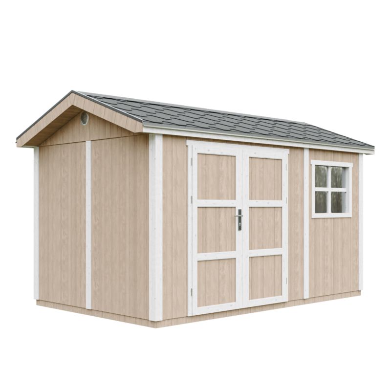 Domek ogrodowy Timbela M914A-TERRA BROWN 8.68 m² LP Smartside z podłogą i gontem bitumicznym 1 szt.