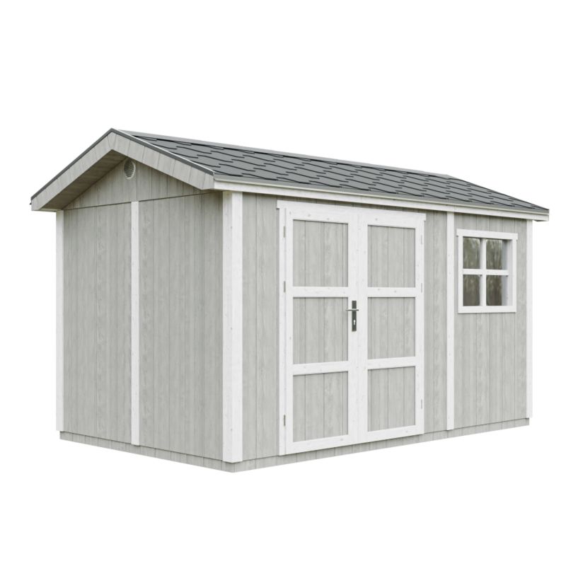 Domek ogrodowy Timbela M914A-TUNDRA GREY 8.68 m² LP Smartside z podłogą i gontem bitumicznym 1 szt.