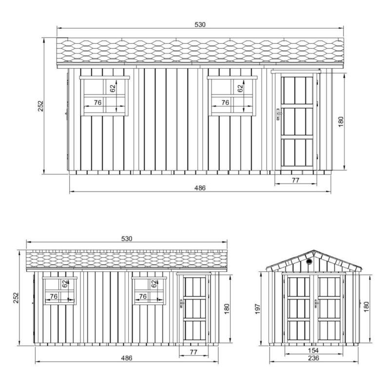 Domek ogrodowy Timbela M915C 11.47 m² LP Smartside z podłogą i gontem bitumicznym 1 szt.