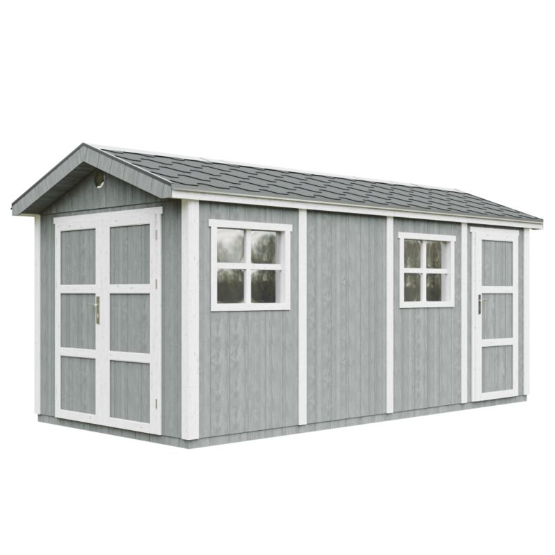 Domek ogrodowy Timbela M915C-CAVERN STEEL 11.47 m² LP Smartside z podłogą i gontem bitumicznym 1 szt.