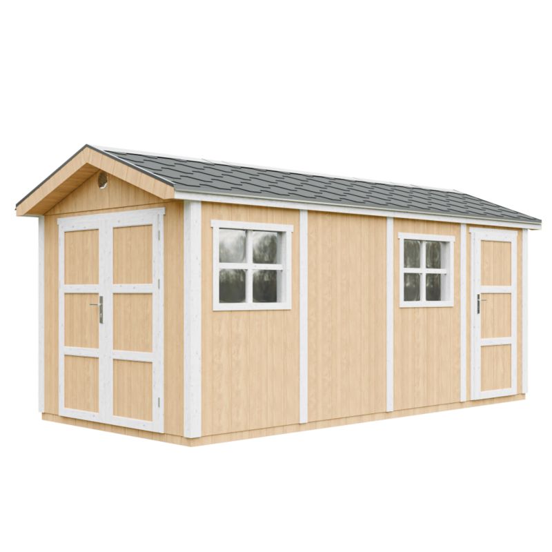 Domek ogrodowy Timbela M915C-HARVEST HONEY 11.47 m² LP Smartside z podłogą i gontem bitumicznym 1 szt.