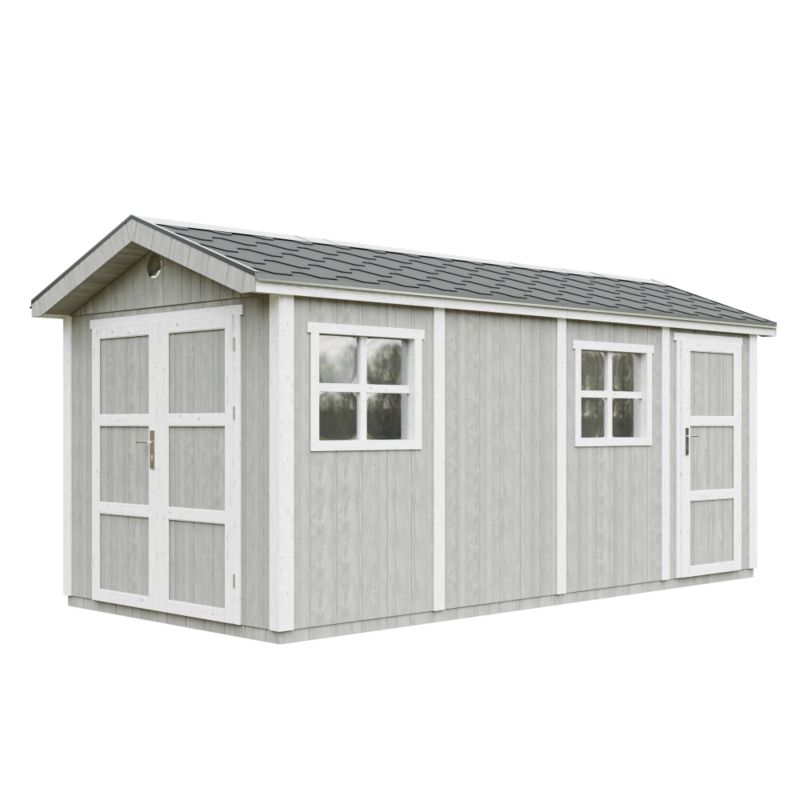 Domek ogrodowy Timbela M915C-TUNDRA GREY 11.47 m² LP Smartside z podłogą i gontem bitumicznym 1 szt.
