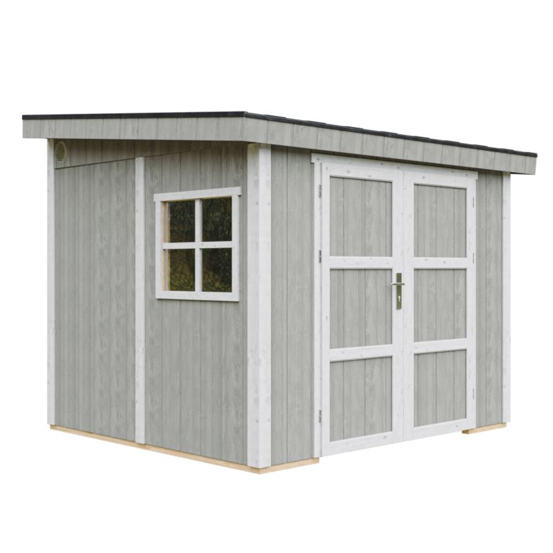 Domek ogrodowy Timbela M938B-TUNDRA GREY 5.9 m² LP Smartside bez podłogi i ściany bocznej 1 szt.