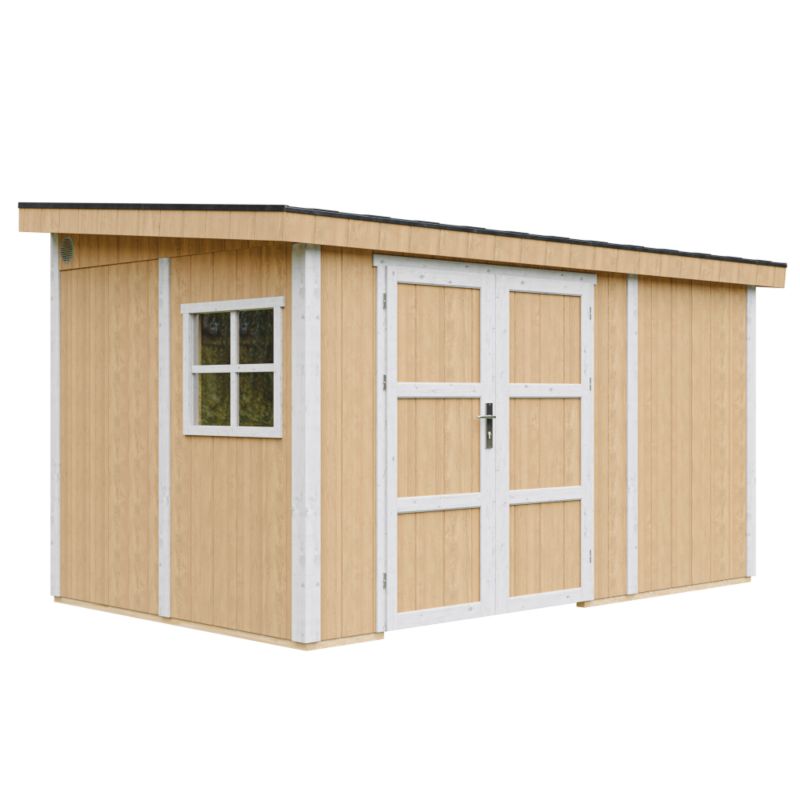 Domek ogrodowy Timbela M939B-HARVEST HONEY 8.68 m² LP Smartside bez podłogi i ściany bocznej 1 szt.