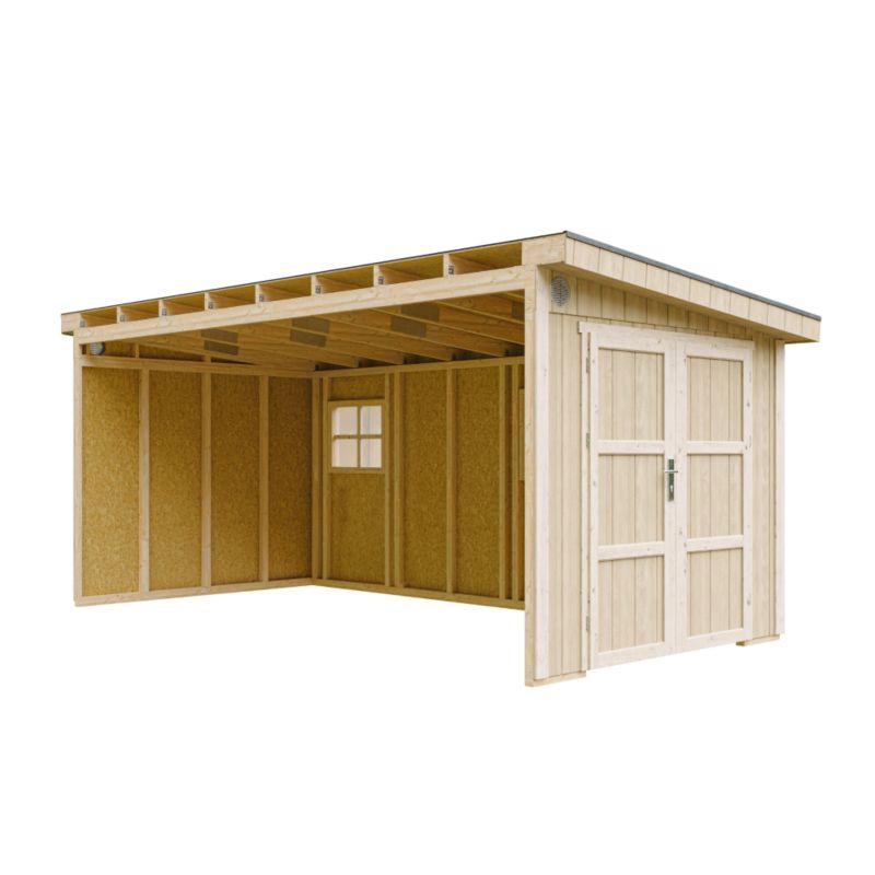 Domek ogrodowy Timbela M940B 11.47 m² LP Smartside bez podłogi i ściany bocznej 1 szt.