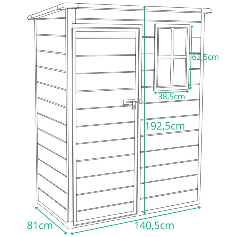 Domek Saska Garden ogrodowy narzędziowy pvc 152X91X192,5cm  1 szt.