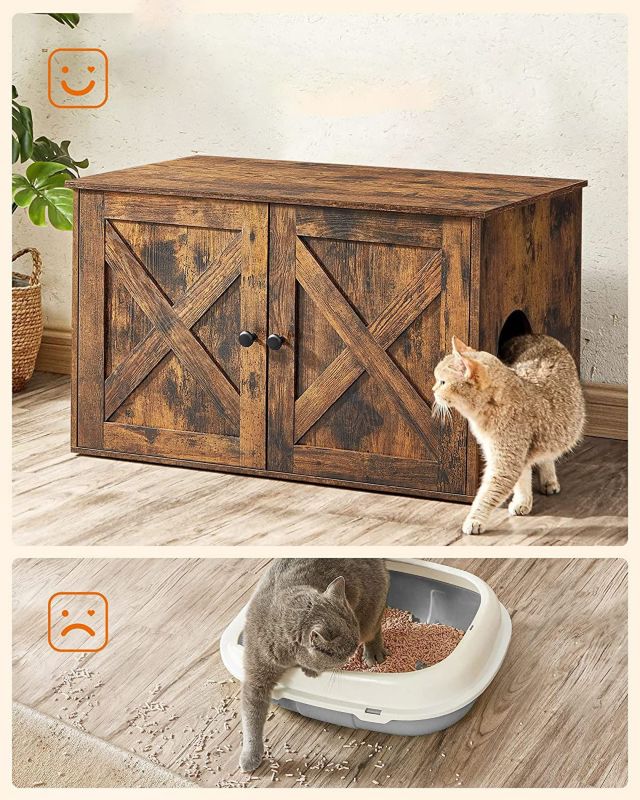 Domek Songmics dla psa lub kota 80 cm rustykalna zabudowana 1 szt.