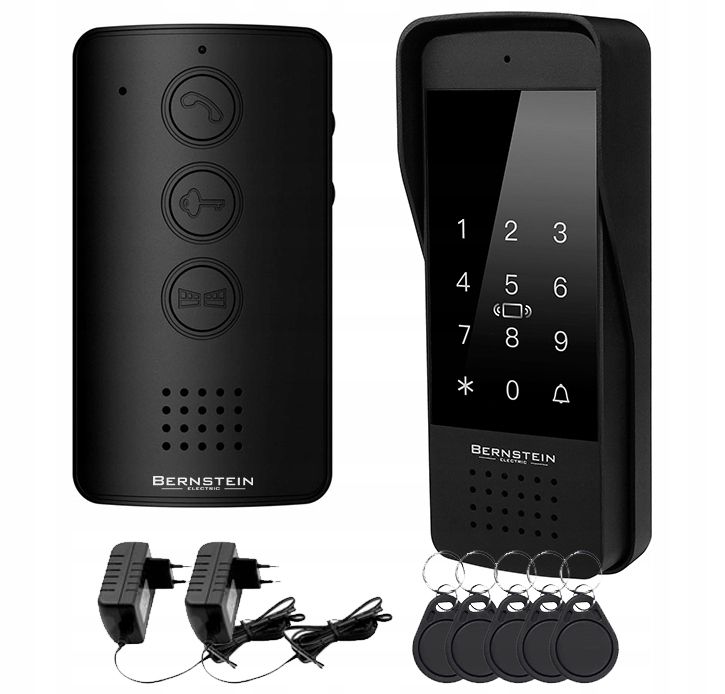 Domofon ADS-03RU Bernstein szyfrator breloki 2 wyjścia głośnomówiący black 1szt.