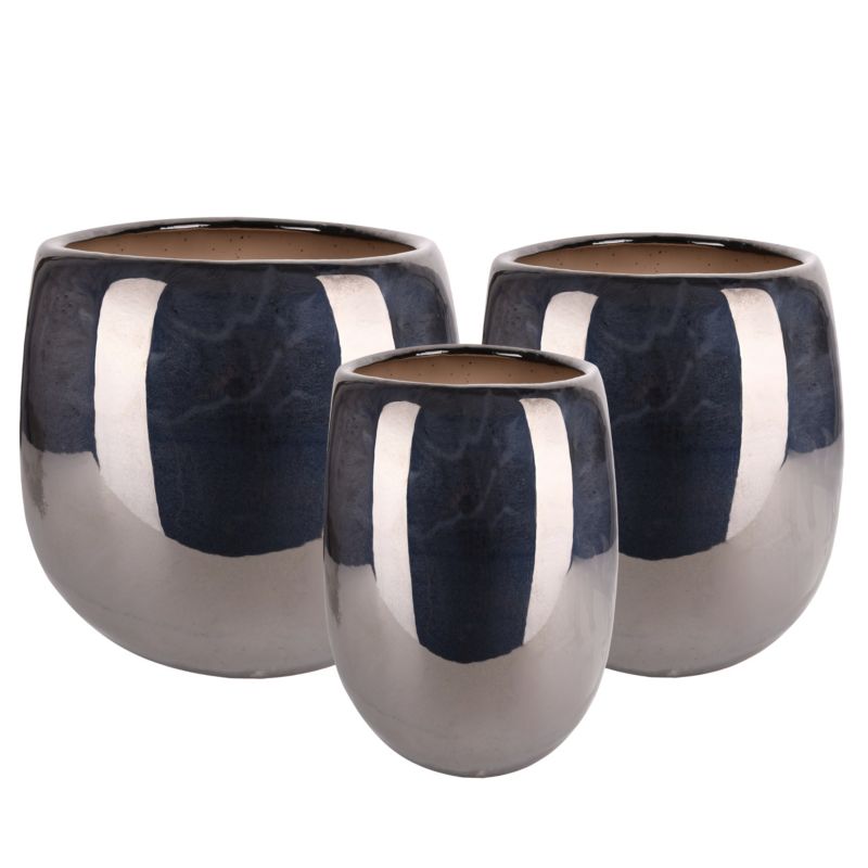 Donica Direct Home and Garden Mieres M 36 x 36 x 41 cm czarny metalik
