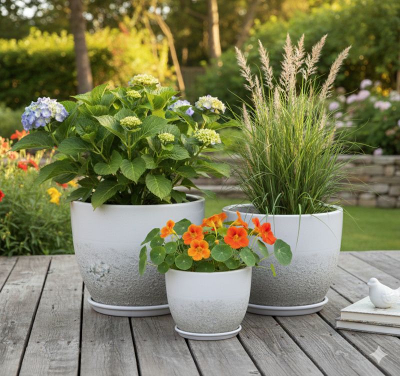 Donica Direct Home and Garden Soller Atlantis L 38 x 38 x 31 cm biała