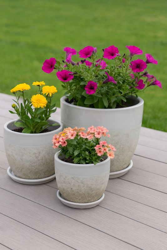Donica Direct Home and Garden Soller Atlantis M 24 x 24 x 23 cm biała