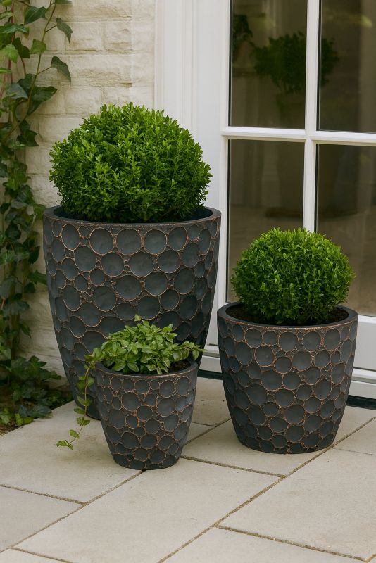 Donica Direct Home and Garden Vannes L 44 x 44 x 50 cm morska pozłacana