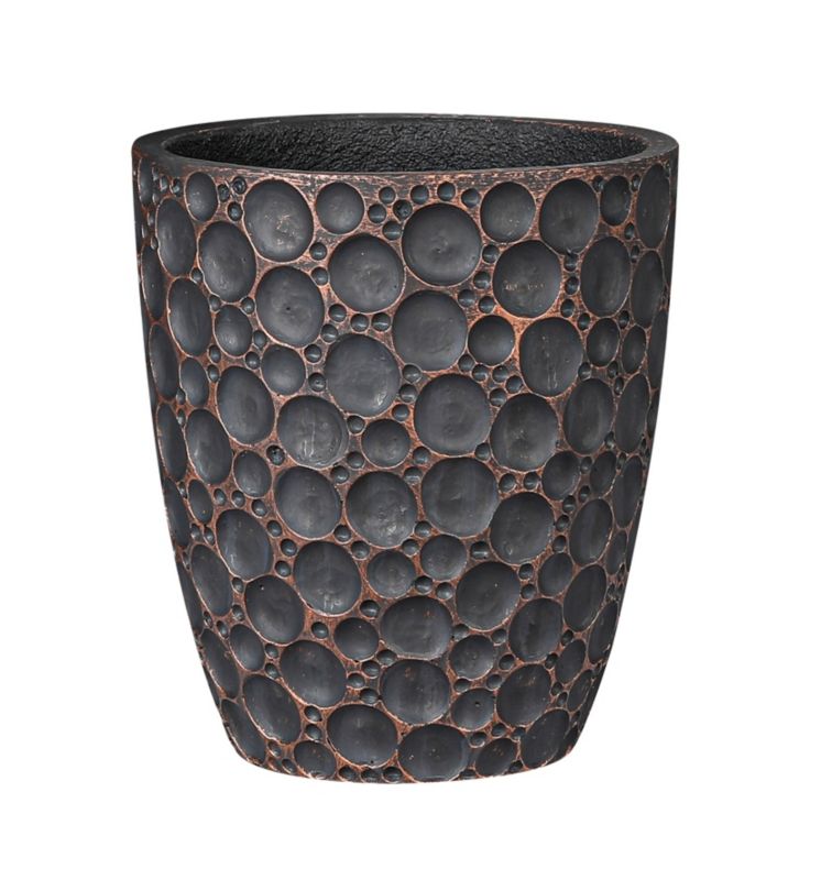 Donica Direct Home and Garden Vannes M 37 x 37 x 42 cm szara pozłacana