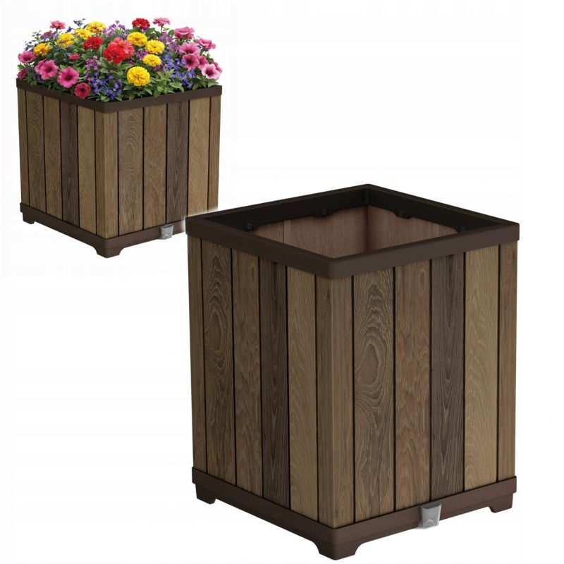 Donica Doniczka Ogrodowa na Kwiaty Rośliny Deco 45,5x45,5x55cm Keter 1 szt