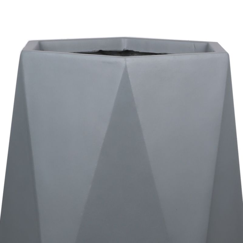 Donica geometryczna Verve 38 cm jasnoszara