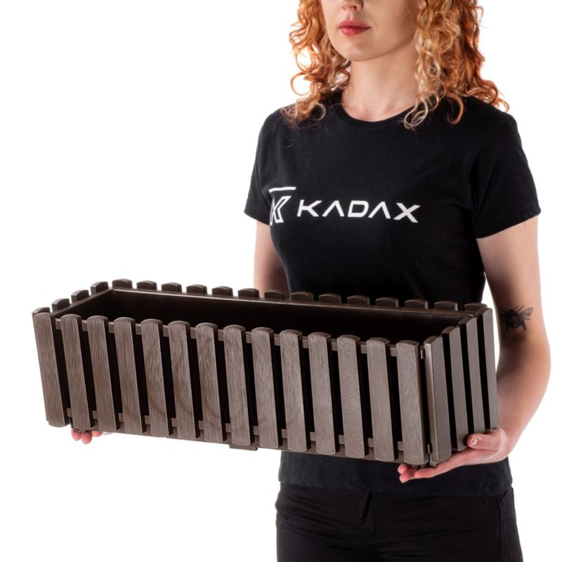 Donica KADAX Skrzynka Balkonowa 58cm Brąz Kwiaty 1szt.