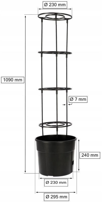 Donica KOTARBAU do uprawy pomidorów 30 cm 1 szt.