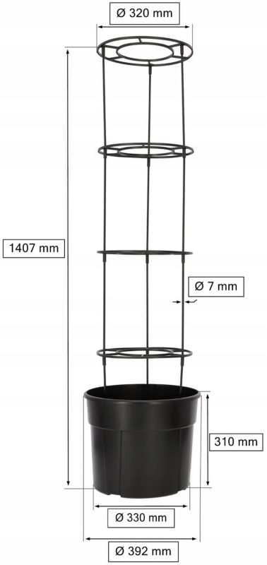 Donica KOTARBAU do uprawy pomidorów 39 cm 1 szt.