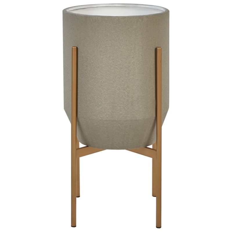 Donica na nóżkach Hybridum 33 cm Metal Szary 1 szt.