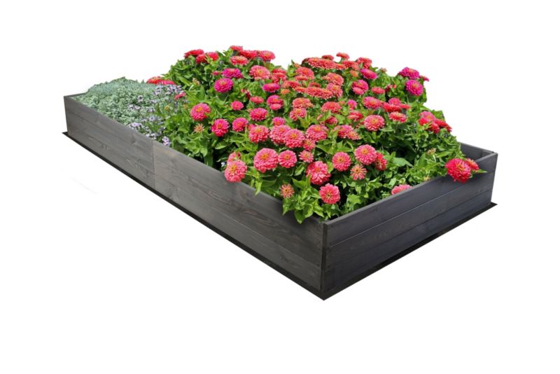 Donica na warzywa MODO24 grządka szara impregnacja 27x203x80 cm 1 szt.