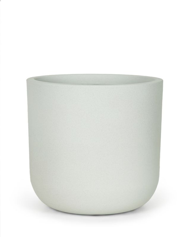 Donica ogrodowa, na balkon, do domu 30x30x28cm ELEGANTE S Mazovia - odporna na UV i mróz, wodoodporna, Biała imitująca beton 1szt