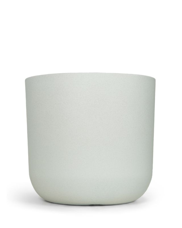 Donica ogrodowa, na balkon, do domu 30x30x28cm ELEGANTE S Mazovia - odporna na UV i mróz, wodoodporna, Biała imitująca beton 1szt