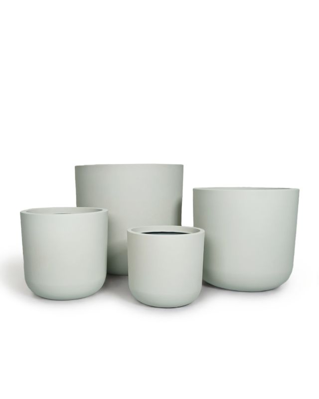 Donica ogrodowa, na balkon, do domu 30x30x28cm ELEGANTE S Mazovia - odporna na UV i mróz, wodoodporna, Biała imitująca beton 1szt