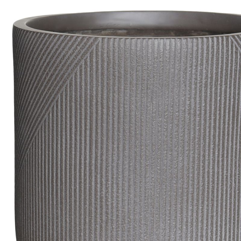 Donica Verve 30 cm ciemnoszara w paski