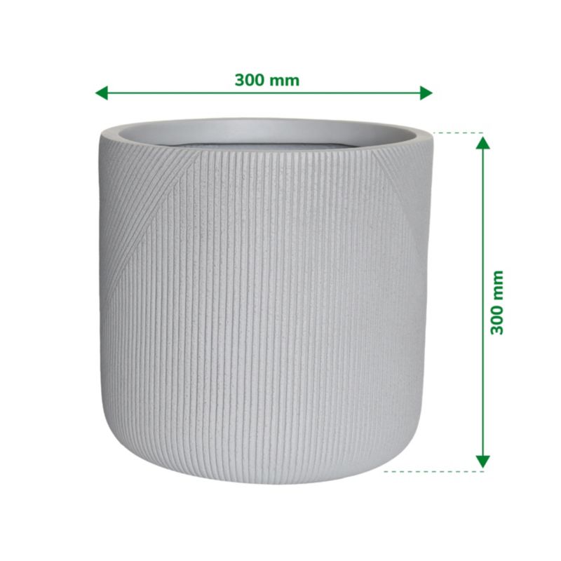 Donica Verve 30 cm szara w paski