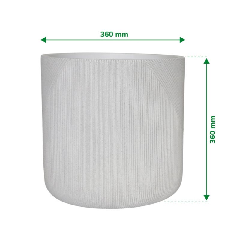 Donica Verve 36 cm biała w paski