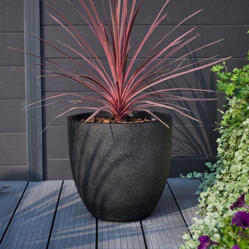 Donica Verve 37 cm czarna struktura