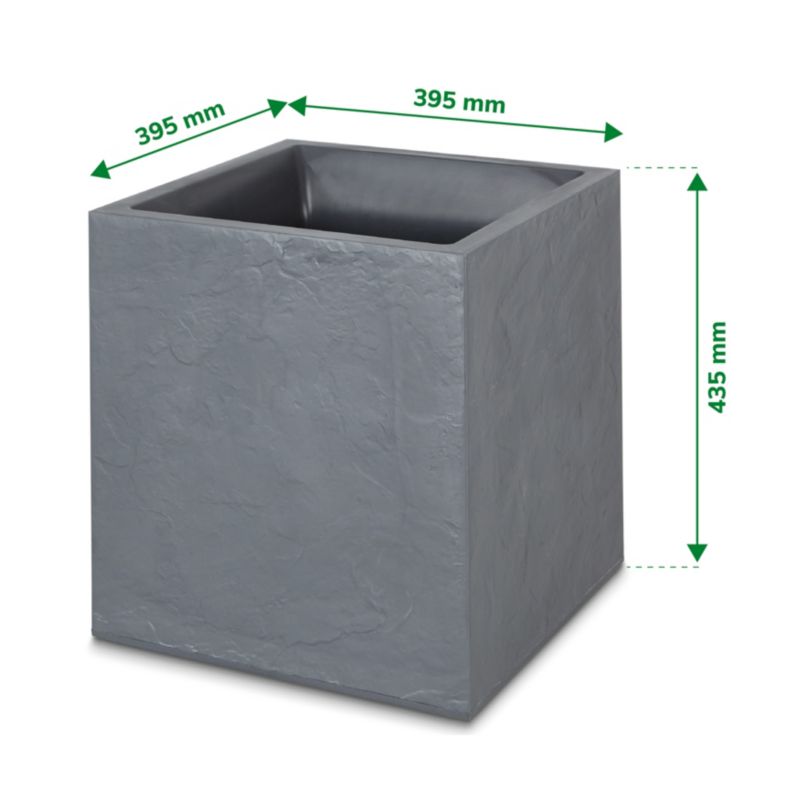 Donica Verve Durdica kwadratowa 40 cm szara