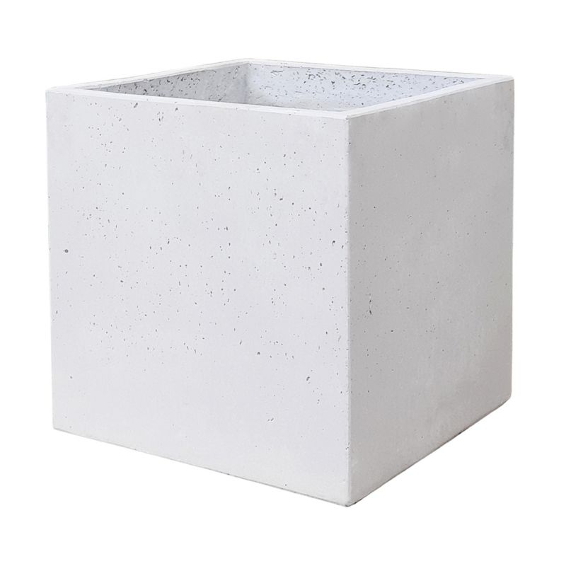 Donica Verve efekt cementu kwadratowa 40 cm jasny szary