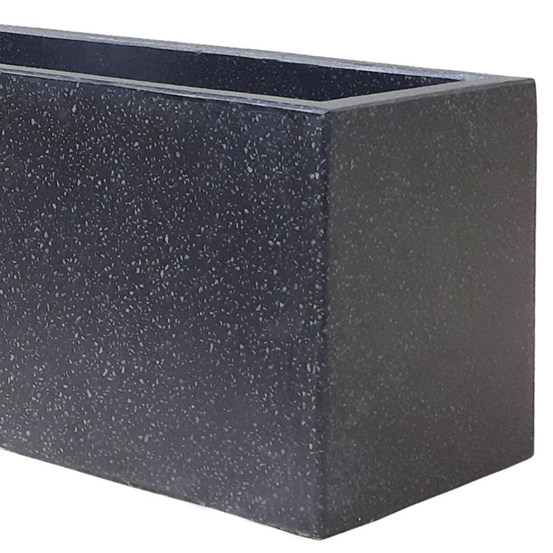 Donica Verve efekt cementu kwadratowa 60 cm ciemny szary