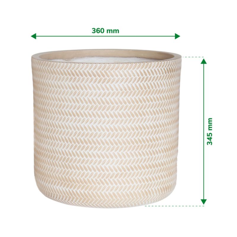 Donica Verve glina 36 cm rattan