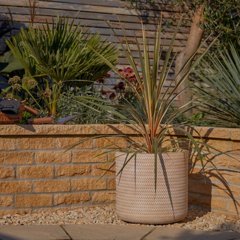 Donica Verve glina 36 cm rattan