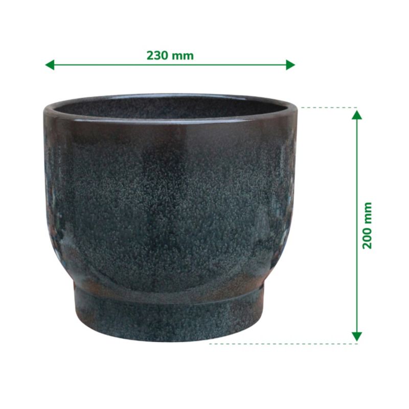 Donica Verve kula ciemna zieleń 19 cm